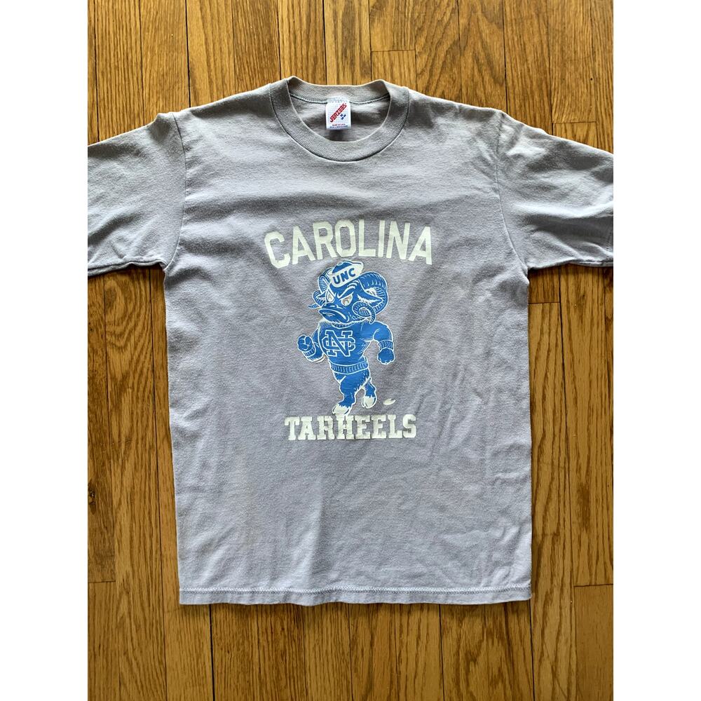 Vintage UNC Carolina Tarheels T-shirt gray blue, 50% cotton 50% polyester